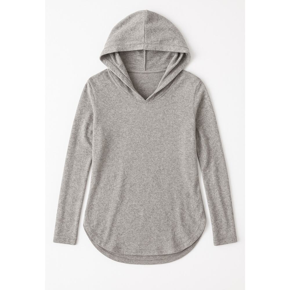 Aerie Just Add Leggings Gray Hoodie Women’s Small Soft Knit Sweater Long Sleeve - Picture 1 of 7